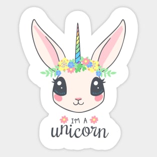 Cute I'm a Unicorn design Sticker